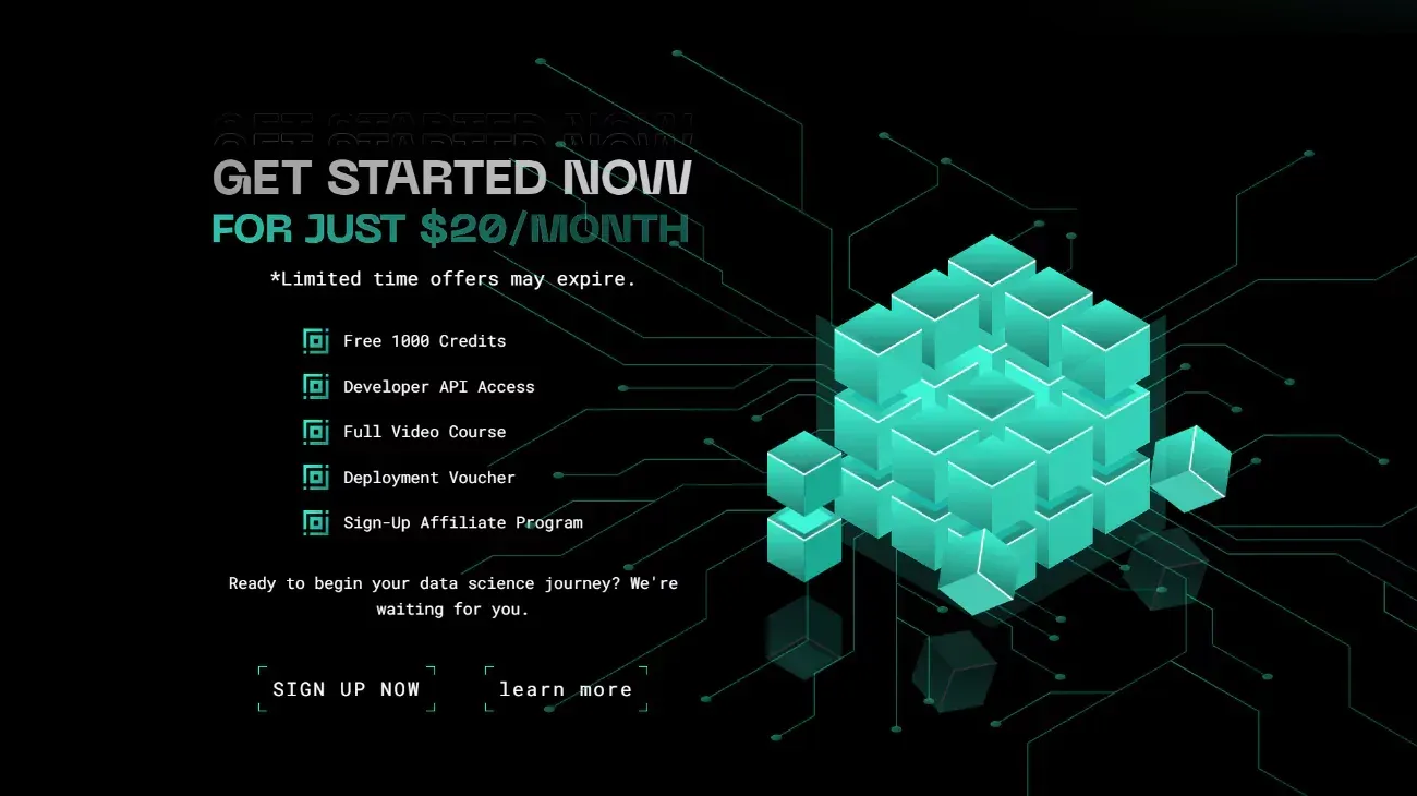 Subscription offer and sign-up section of the Erabyte website