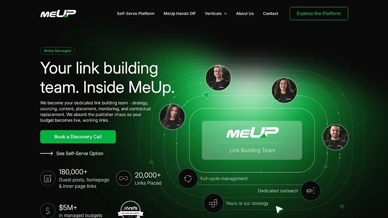 MeUp Hands Off managed service page