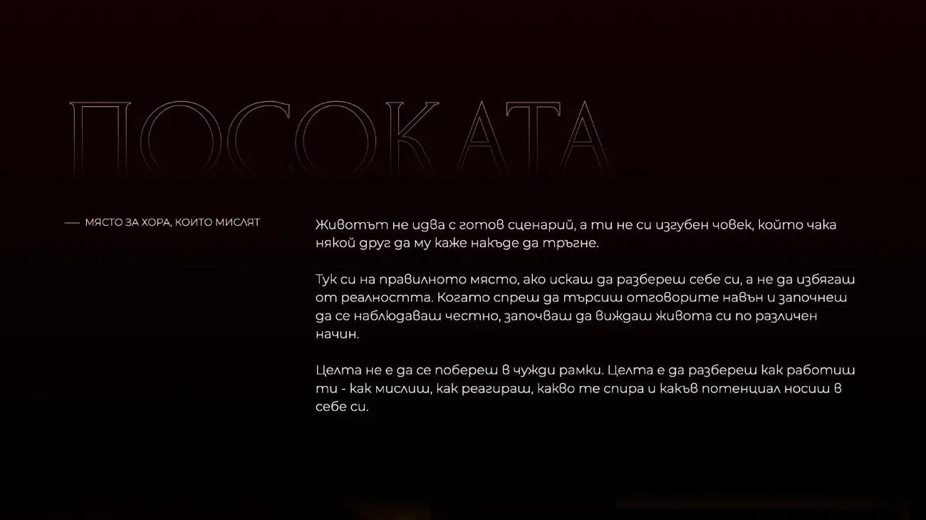“The Direction” section of Silviya Krumova's website